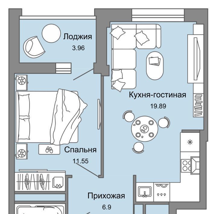 квартира г Киров р-н Ленинский ул Дмитрия Козулева фото 12