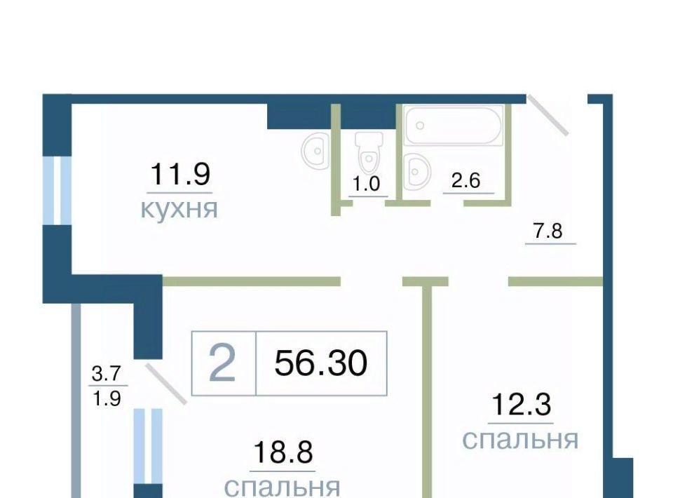 квартира г Красноярск р-н Железнодорожный ул Дубровинского фото 1