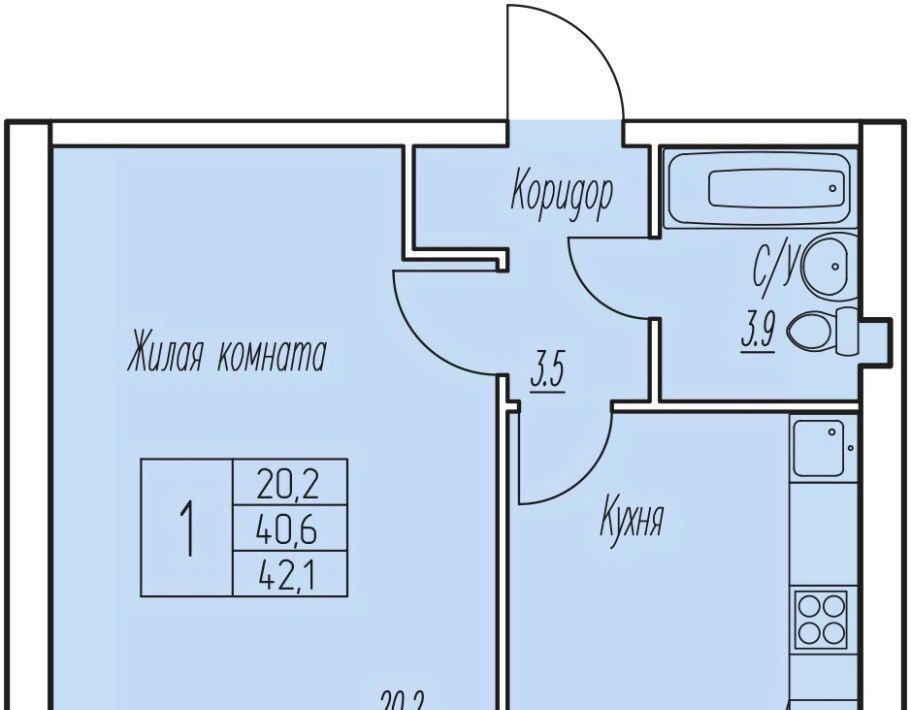 квартира пгт Стройкерамика Кошелев-Парк ЖК Видный-2 Юнгородок, Смышляевка городское поселение фото 1