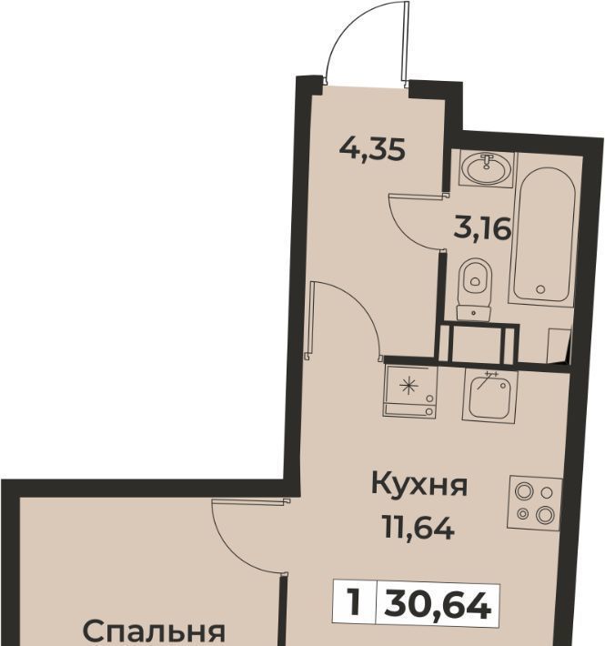 квартира р-н Всеволожский г Мурино пр-кт Авиаторов Балтики 29к/2 Девяткино фото 1