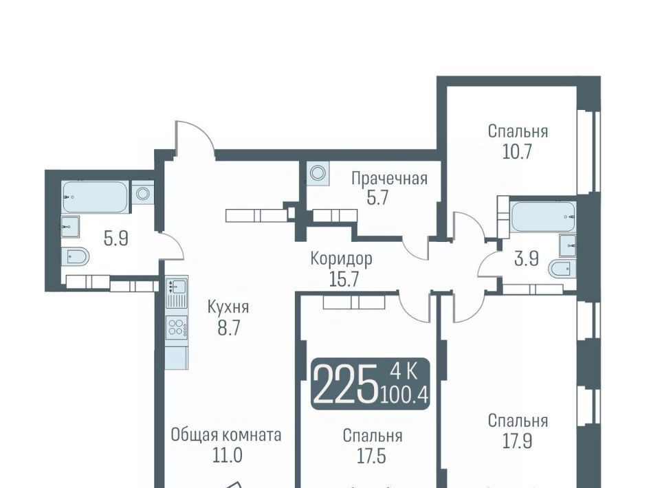 квартира г Новосибирск Студенческая ул Немировича-Данченко 145с/1 фото 1