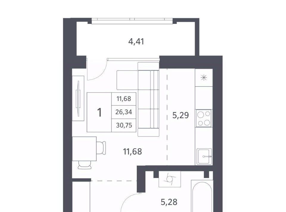 квартира г Новосибирск Заельцовская ул Тюленина 3 фото 1