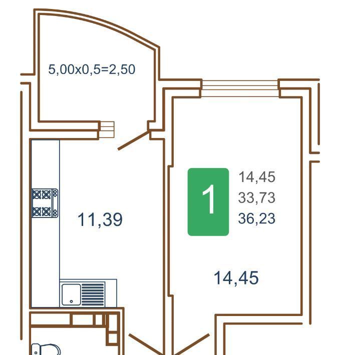 квартира г Краснодар р-н Центральный ул им. Кирилла Россинского 3/1 3 фото 1