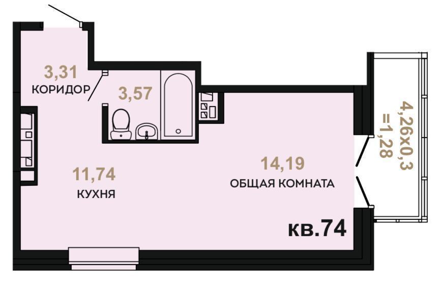 квартира г Хабаровск р-н Железнодорожный ул Заозерная 34/16 фото 2