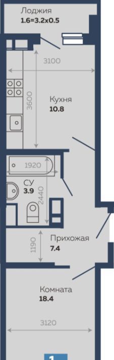 квартира г Краснодар р-н Прикубанский ул Героев-Разведчиков 11/3 фото 1