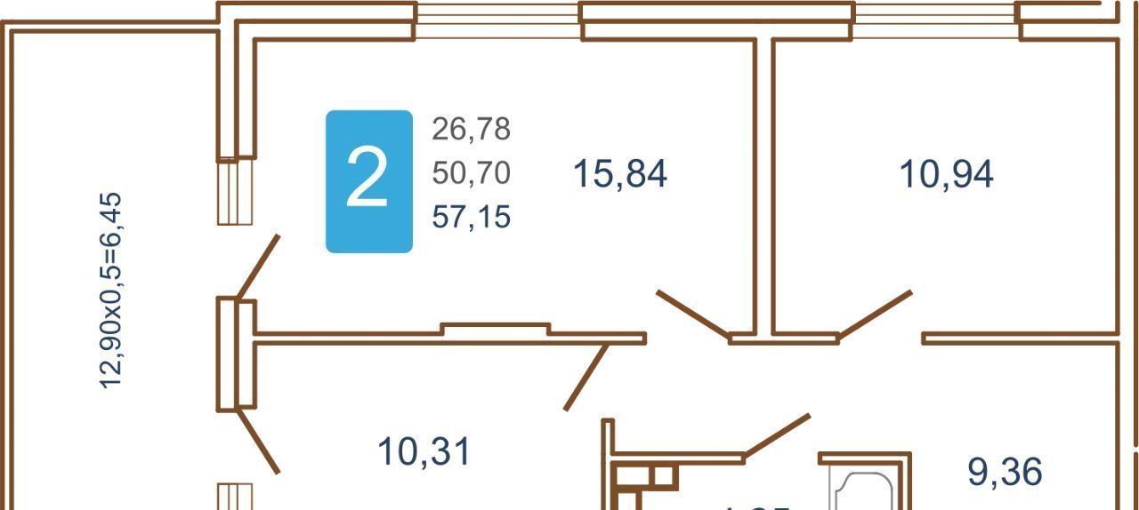 квартира г Краснодар р-н Прикубанский ул им. Кирилла Россинского 3/1 фото 1