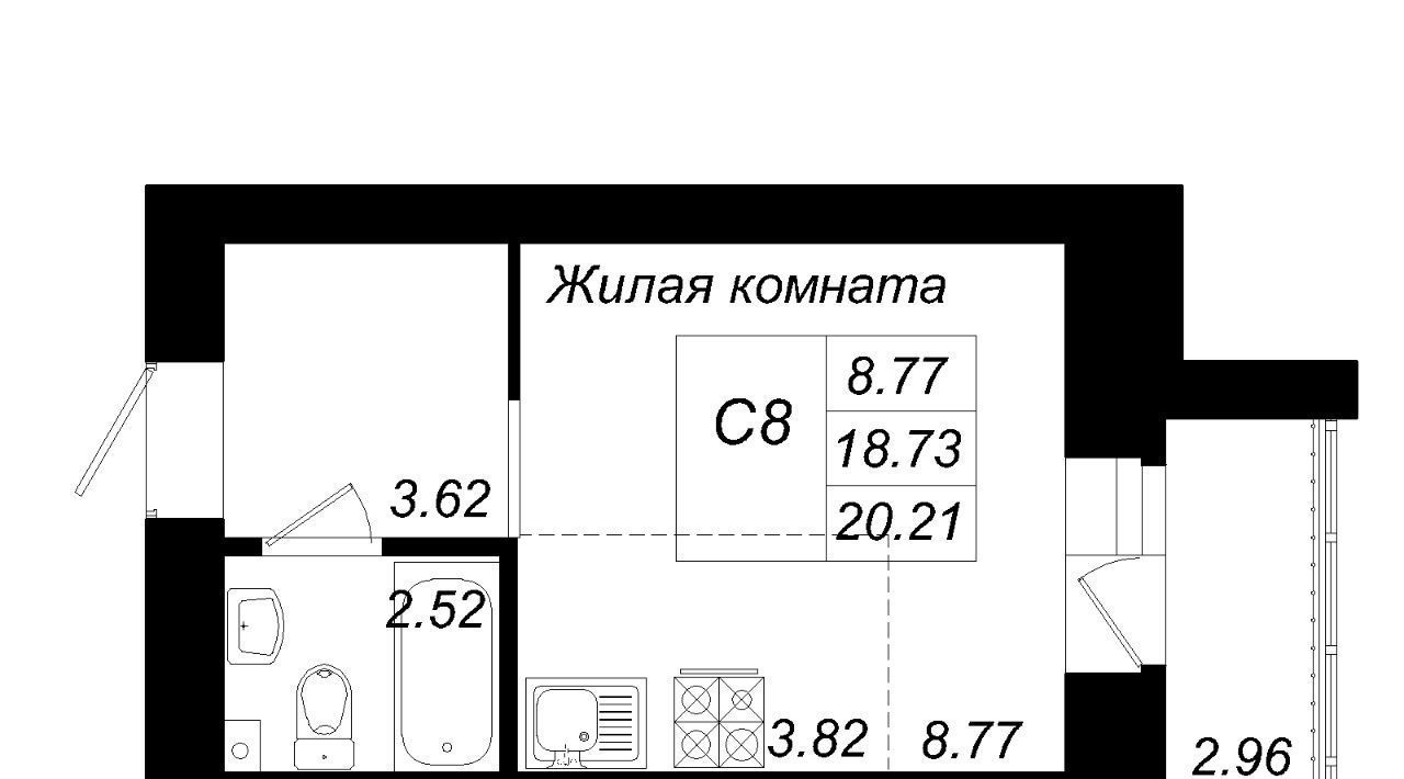 квартира р-н Зеленодольский с Осиново ЖК «Радужный-2» Осиновское с/пос, Авиастроительная фото 1