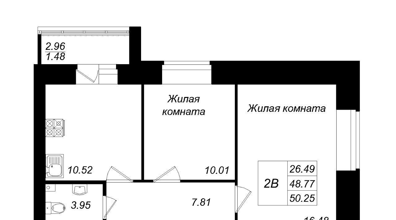 квартира р-н Зеленодольский с Осиново ЖК «Радужный-2» Осиновское с/пос, Авиастроительная фото 1