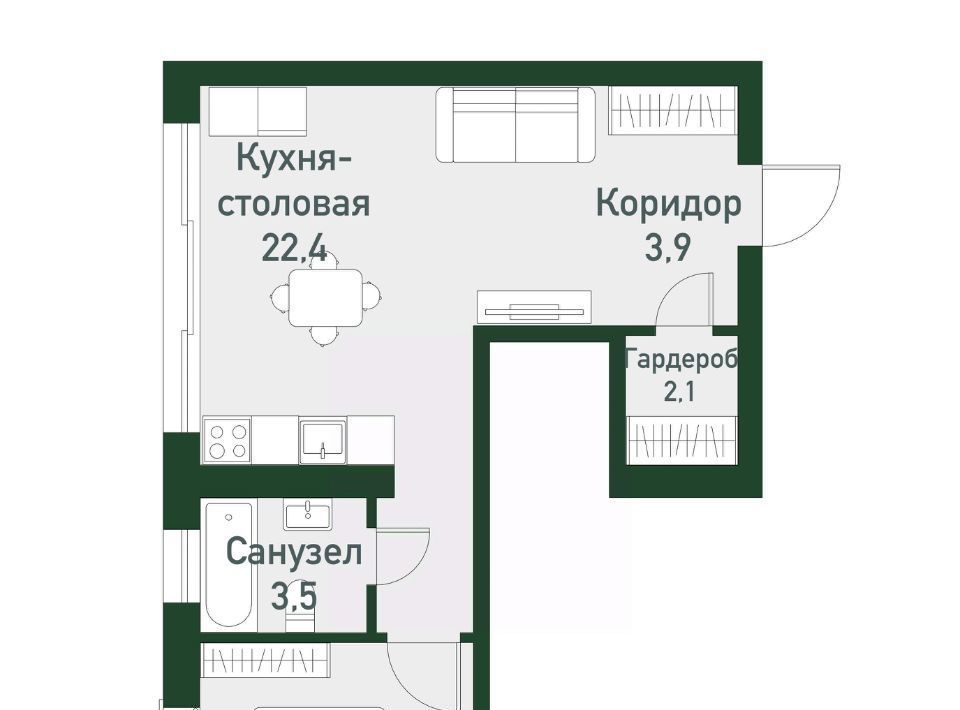 квартира р-н Сосновский п Западный р-н мкр Привилегия Кременкульское с/пос фото 1