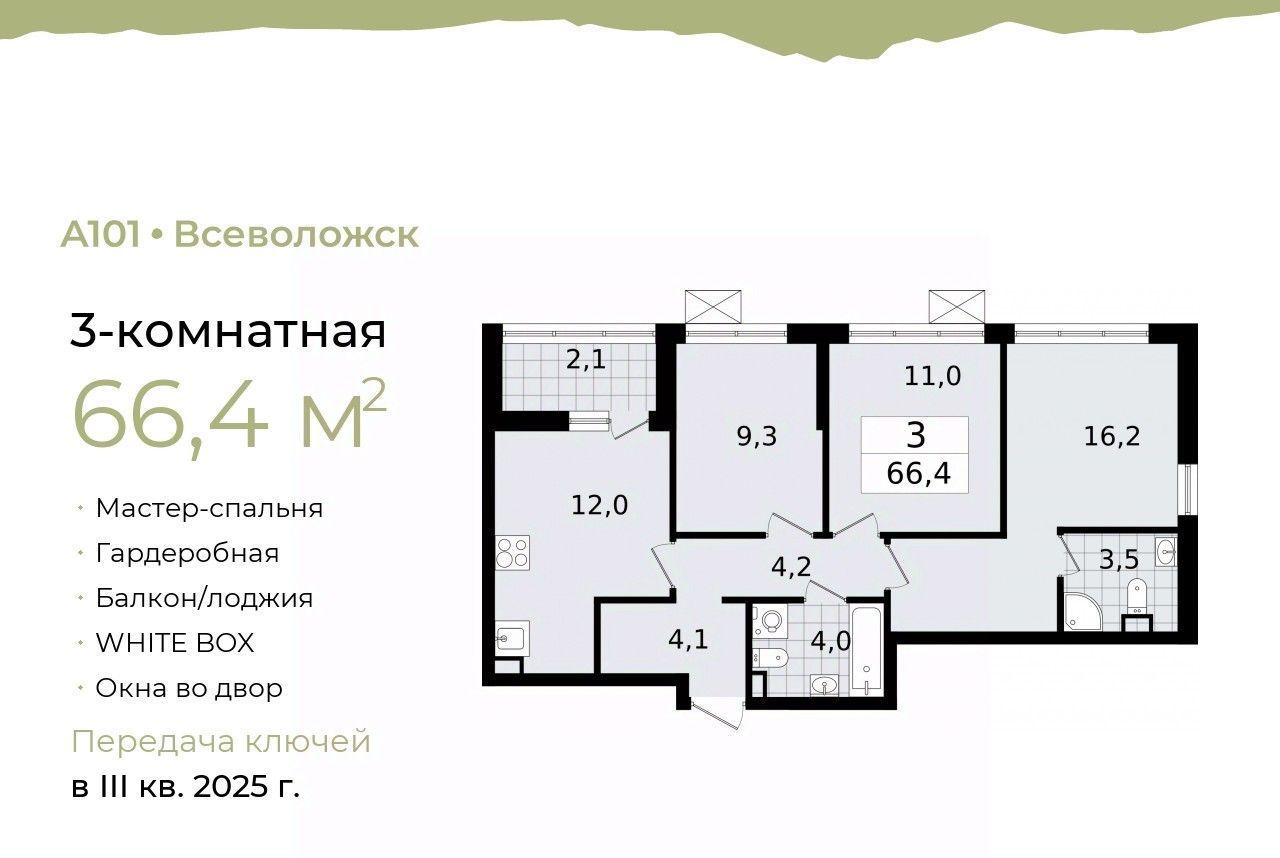 квартира р-н Всеволожский г Всеволожск Южный Проспект Большевиков фото 1