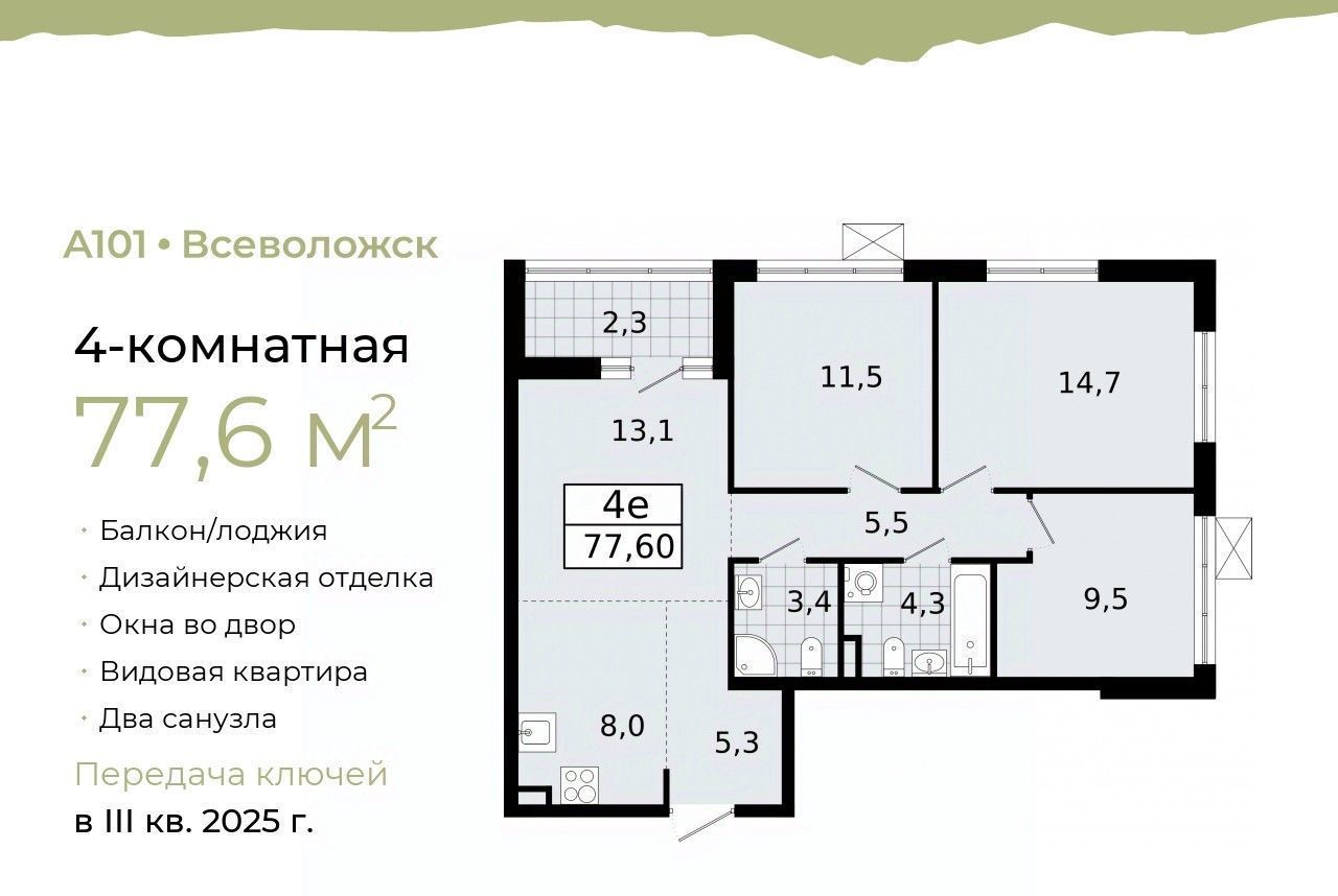 квартира р-н Всеволожский г Всеволожск Южный Проспект Большевиков фото 1