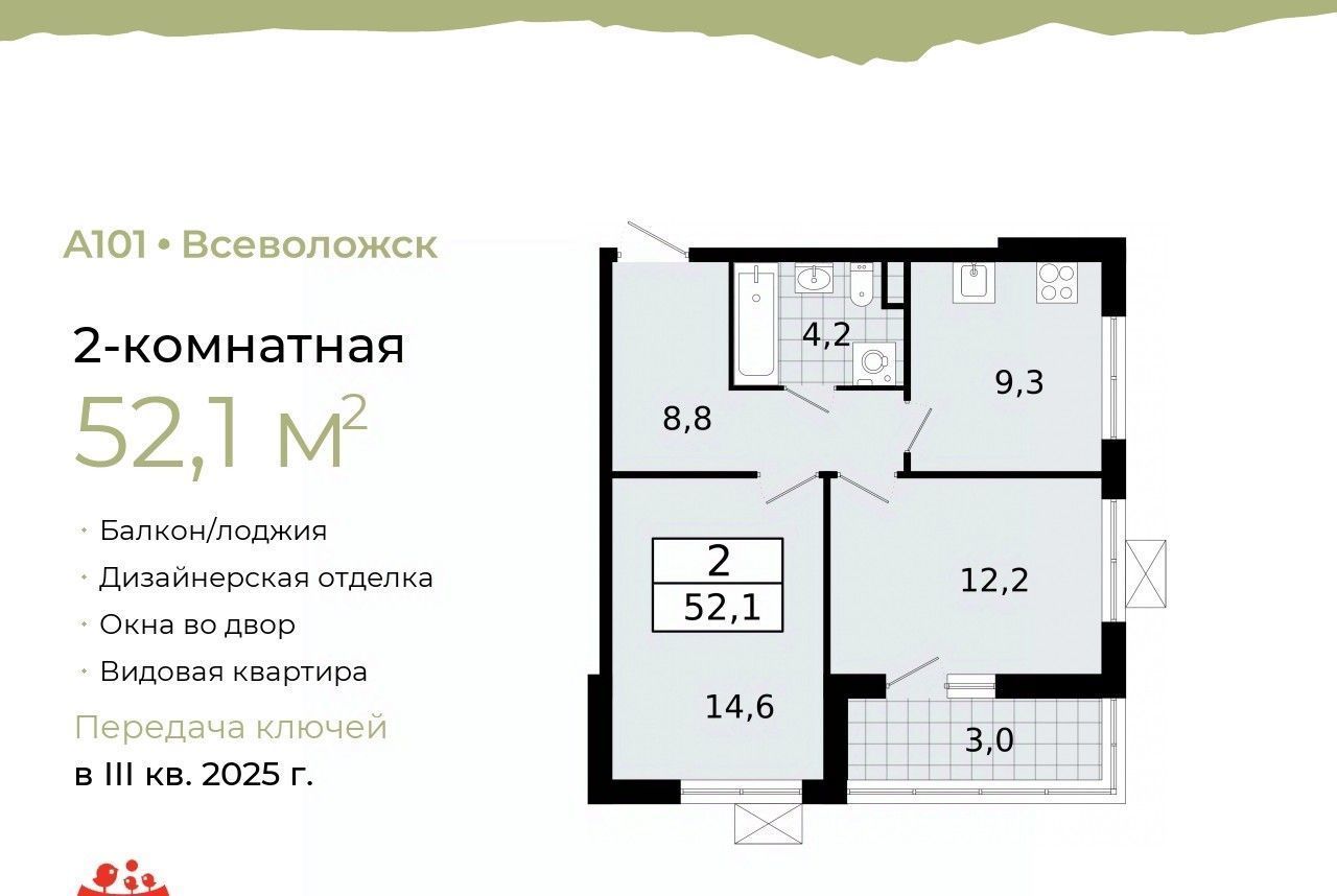 квартира р-н Всеволожский г Всеволожск Южный Проспект Большевиков фото 1