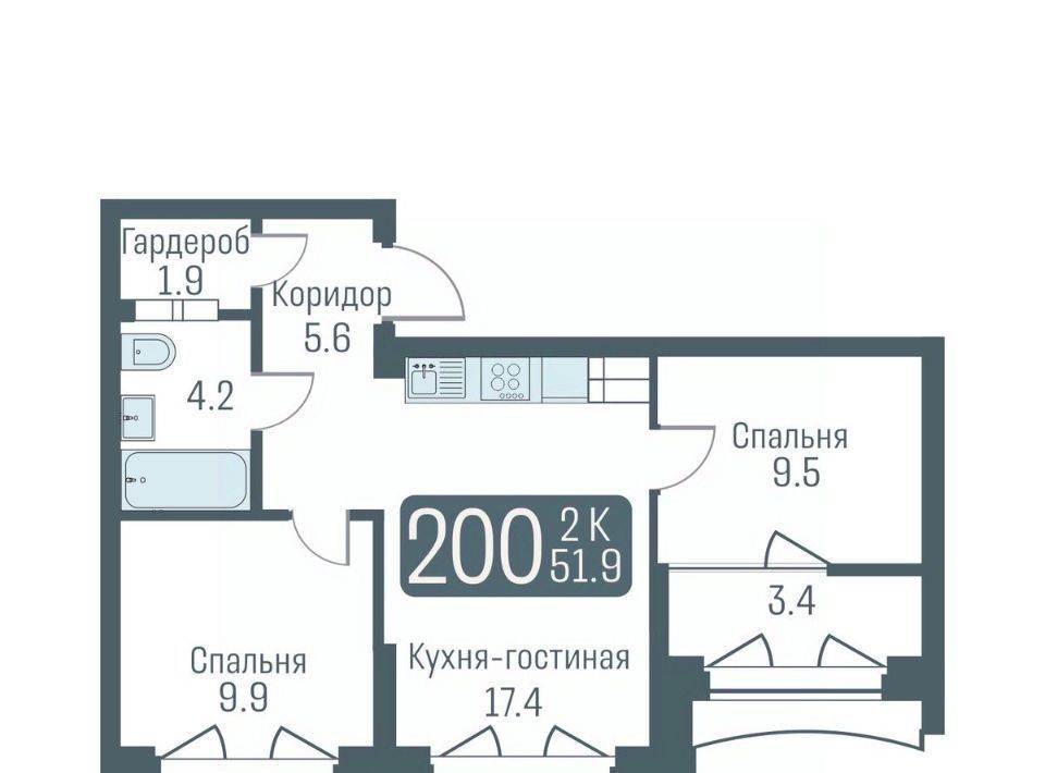 квартира г Новосибирск Студенческая ул Немировича-Данченко 145с/1 фото 1