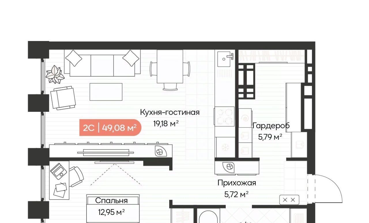 квартира г Новосибирск Октябрьская ул Ленинградская 340 фото 1