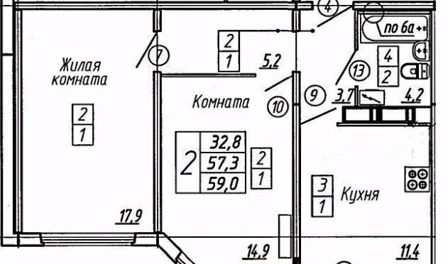 квартира г Воронеж р-н Советский микрорайон Пироговка Крымский Квартал жилой комплекс фото 1