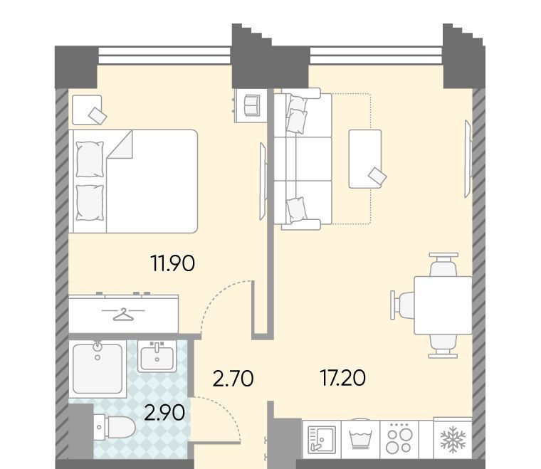 квартира г Москва метро Калужская ул Профсоюзная 84 40-й кв-л, Обручева 30 жилой комплекс, к 1 фото 2