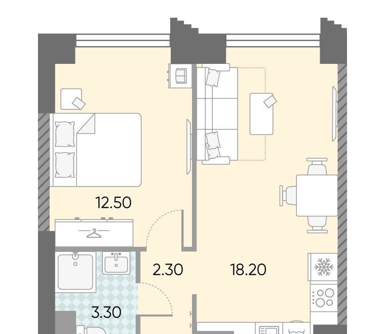 квартира г Москва метро Калужская ул Профсоюзная 84 40-й кв-л, Обручева 30 жилой комплекс, к 1 фото 2