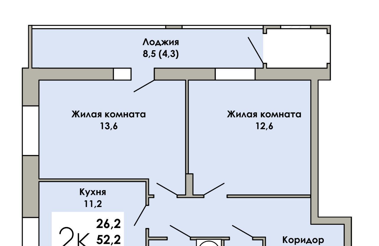 Продам двухкомнатную новостройку на улице Спартаковской 8 в Индустриальном  районе в городе Перми 56.0 м² этаж 4/9 6225500 руб база Олан ру объявление  98172460