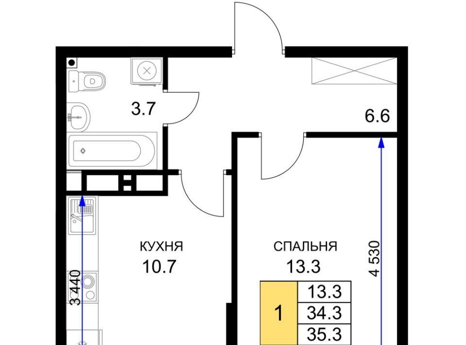 квартира г Краснодар р-н Прикубанский ул им. Героя Ростовского 8к/7 фото 1