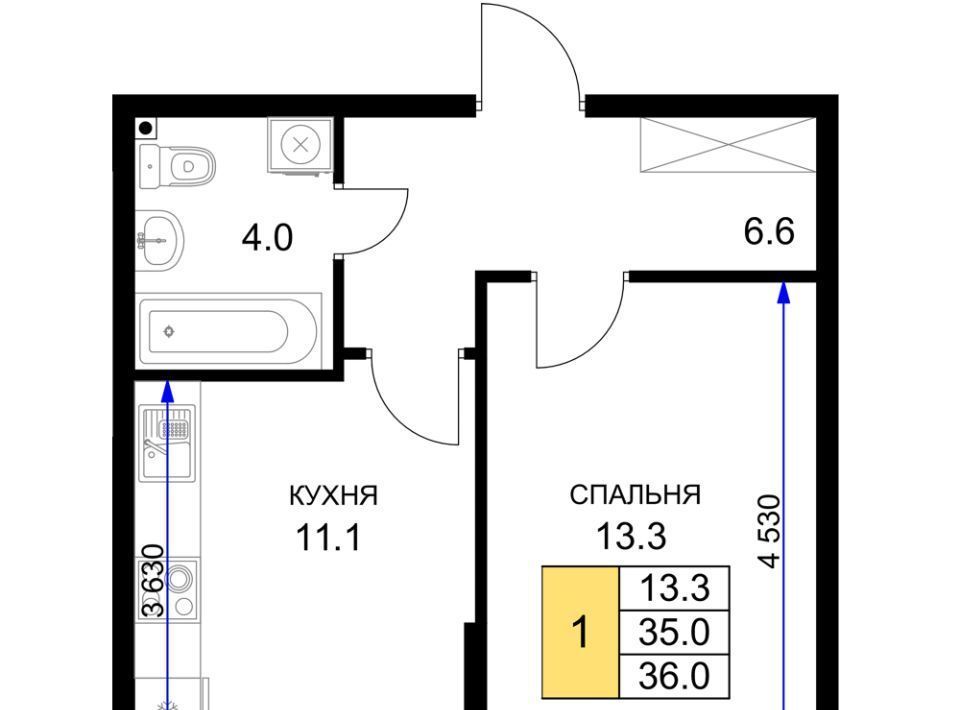 квартира г Краснодар р-н Прикубанский ул им. Героя Ростовского 8к/7 фото 1