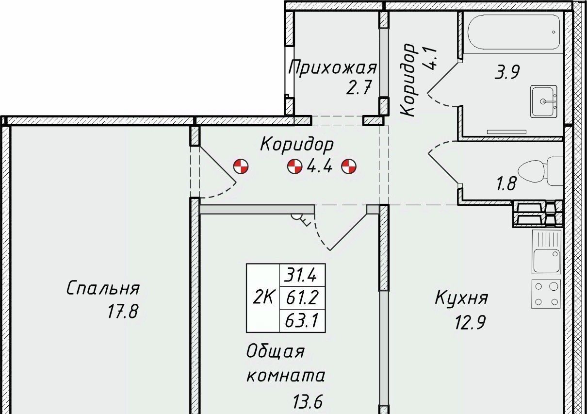 квартира г Новосибирск Студенческая ул Александра Чистякова 22/3 фото 1