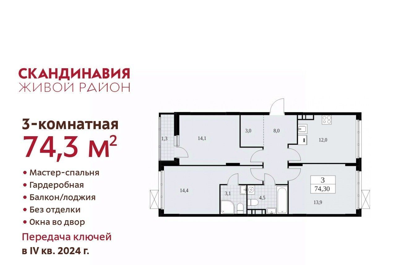 квартира г Москва п Сосенское метро Бунинская аллея № 172 кв-л фото 1