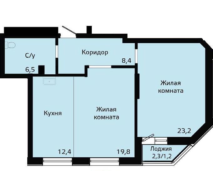 квартира г Красноярск р-н Советский ул Октябрьская 6 фото 1