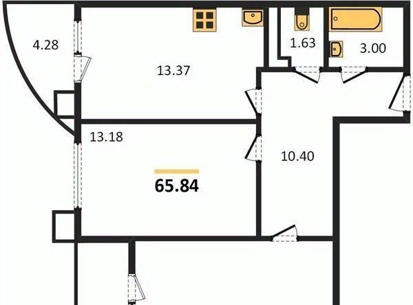 квартира г Краснодар р-н Прикубанский микрорайон «Московский» 112 фото 1