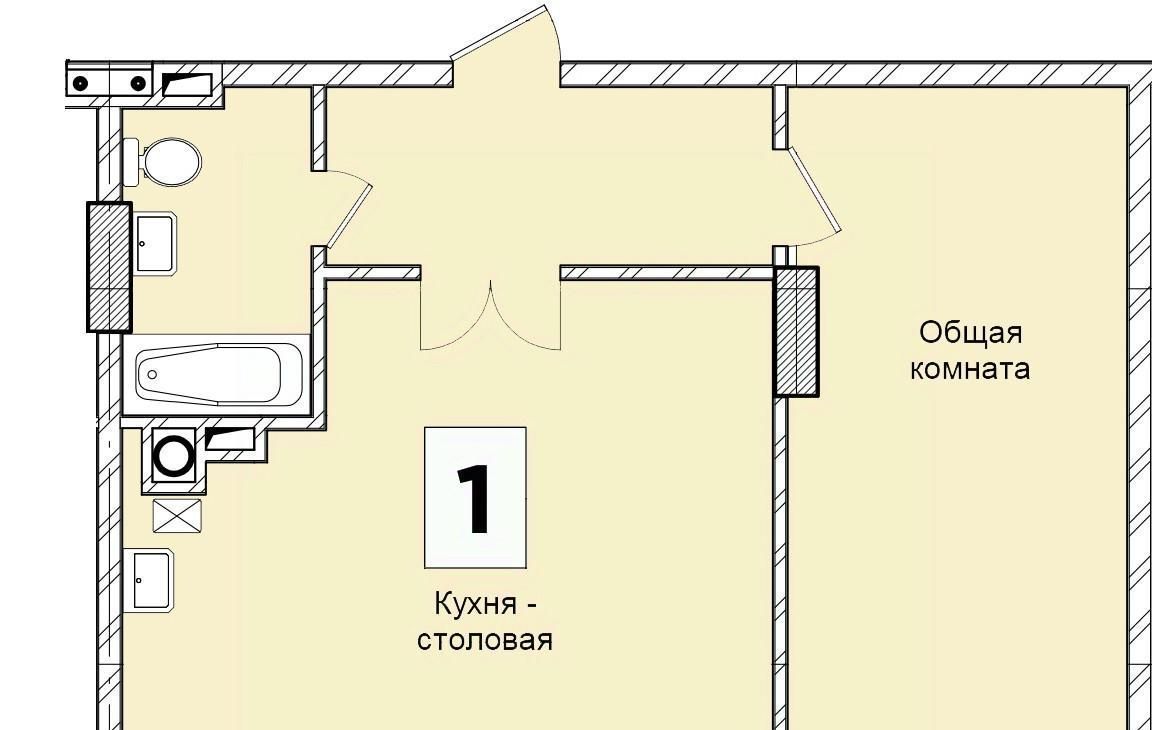 квартира г Якутск ЖК «Атмосфера» фото 1