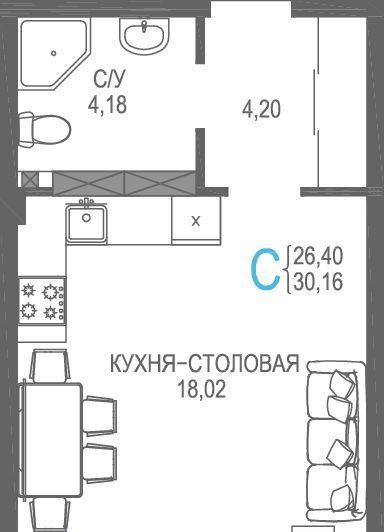 квартира р-н Симферопольский пгт Гвардейское ул Магистральная фото 1