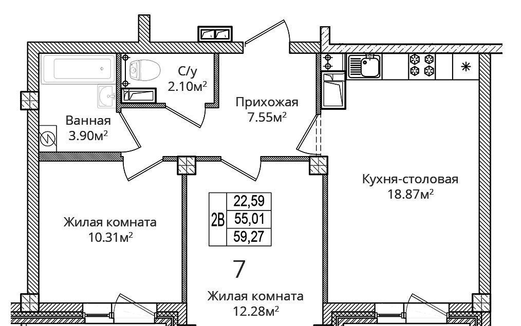 квартира р-н Псковский д Борисовичи ул Завеличенская 26 Завеличенская волость фото 1