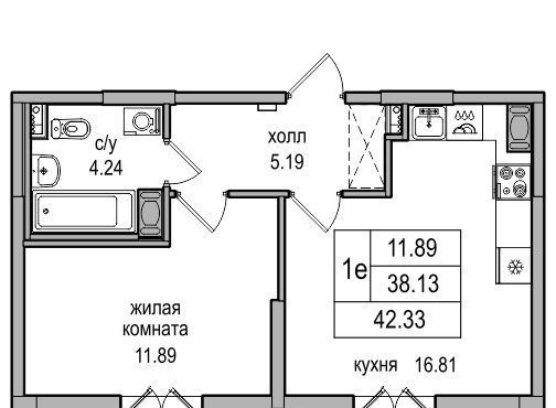 квартира г Санкт-Петербург п Парголово ЖК «Северная Долина» метро Парнас фото 1