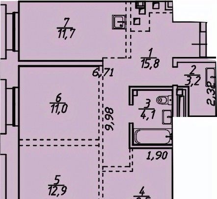 квартира р-н Иркутский рп Маркова Стрижи кв-л, 15 фото 1