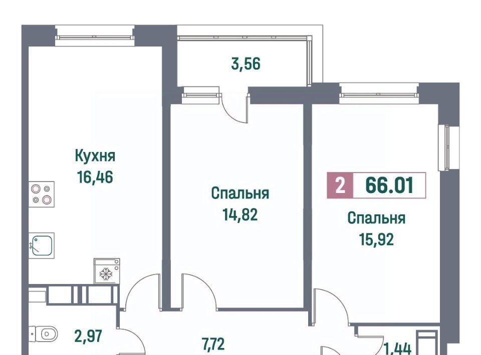 квартира р-н Всеволожский г Мурино пр-кт Ручьевский 1/24 Девяткино фото 1