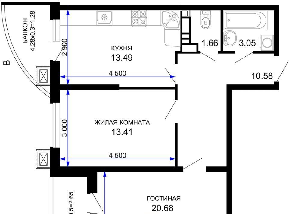 квартира г Краснодар р-н Прикубанский микрорайон «Московский» 112 фото 1