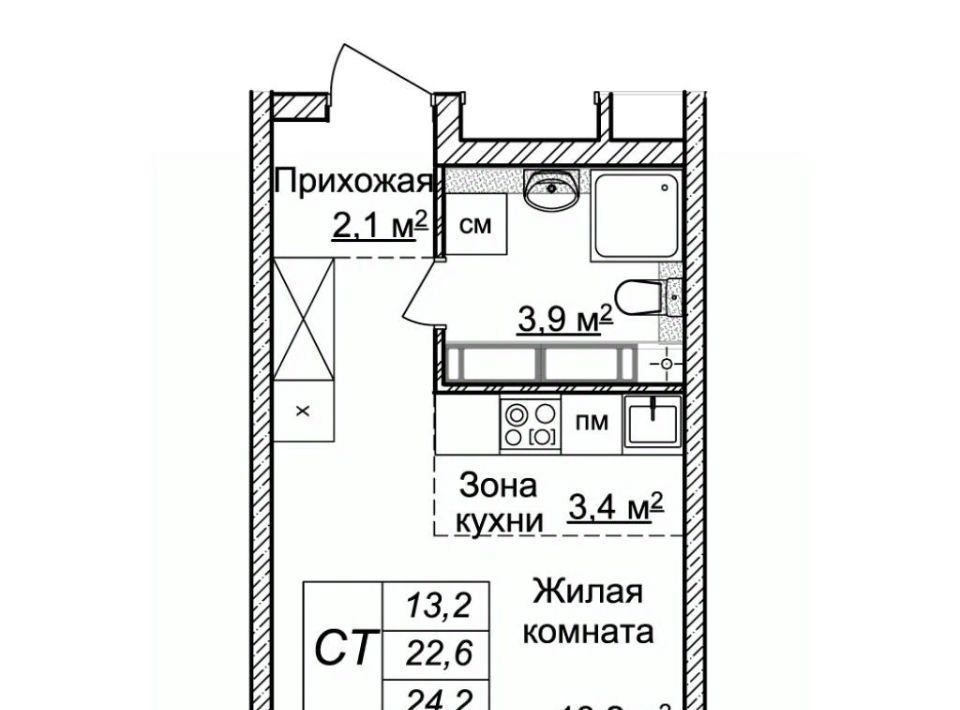 квартира г Нижний Новгород Горьковская ЖК «Новая Кузнечиха» 9 фото 1