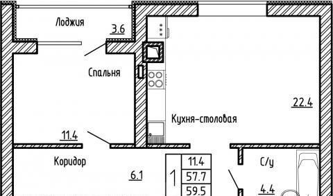 квартира р-н Рамонский с Ямное ул Генерала Круковского 2 фото 1