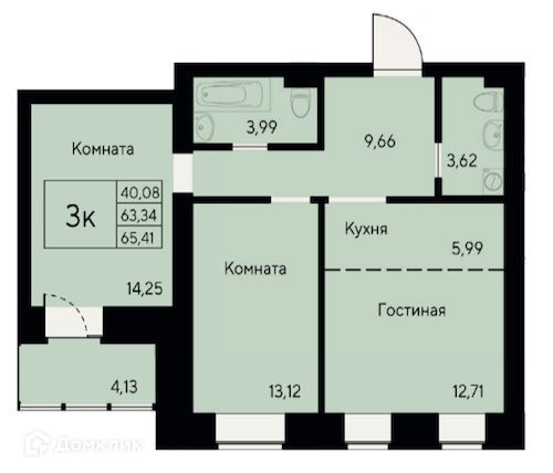 квартира г Красноярск ул Елены Стасовой городской округ Красноярск фото 1