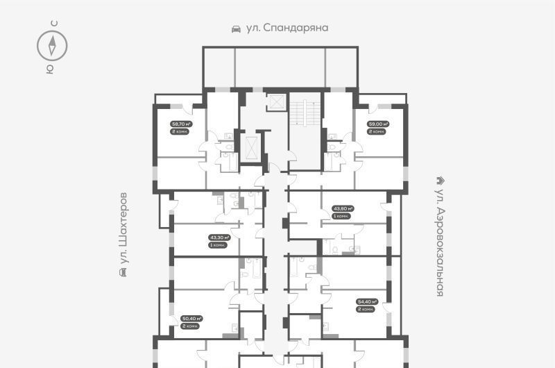 квартира г Красноярск р-н Советский ул Спандаряна 3а фото 2