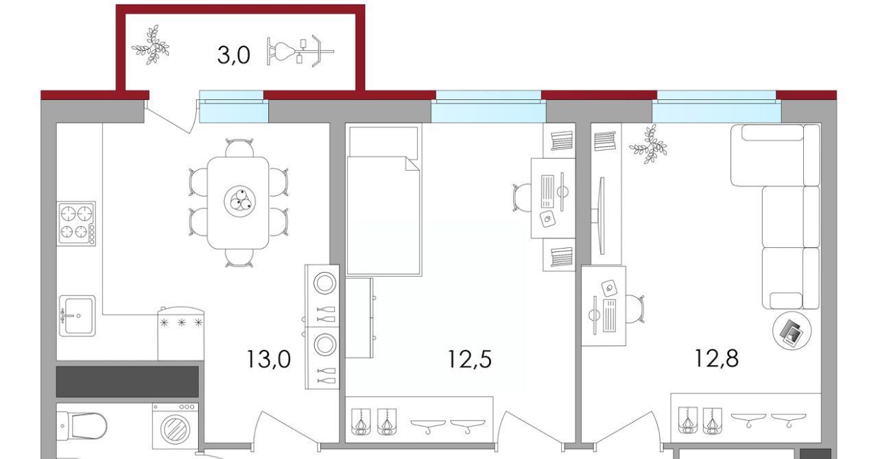 квартира р-н Калининский д Батино ул Сергея Есенина 37 фото 1