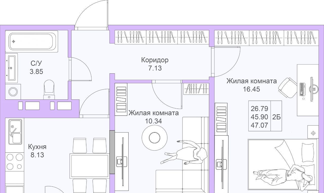 квартира г Казань метро Горки ул Александра Курынова 1/2 фото 1