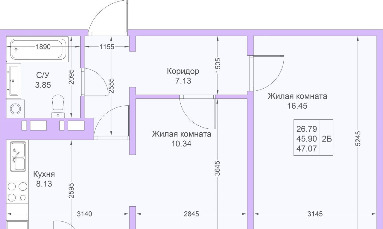 квартира г Казань метро Горки ЖК «Светлая долина» фото 2