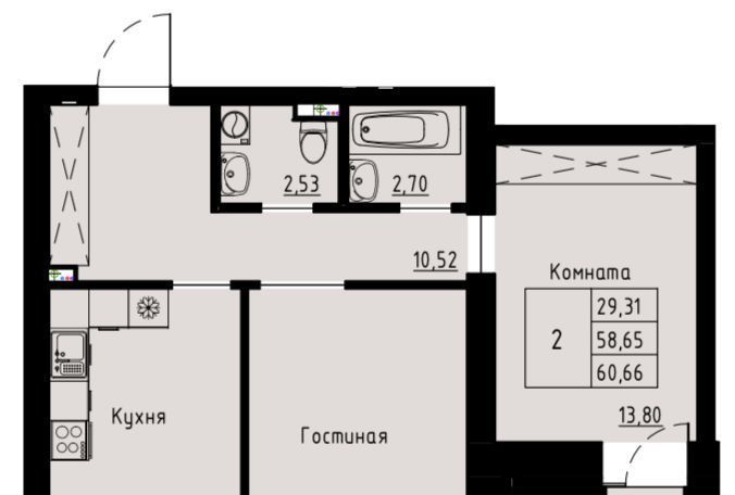 квартира г Красноярск р-н Октябрьский ул Елены Стасовой фото 1