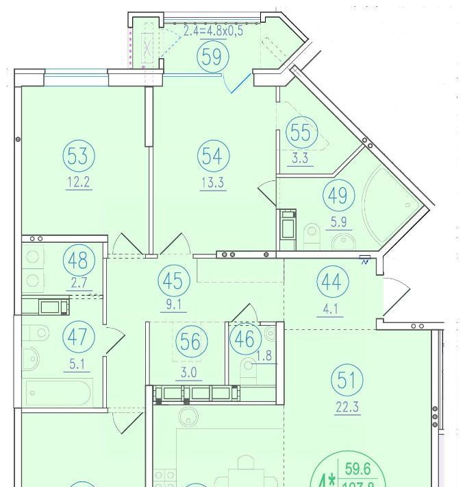 квартира г Ростов-на-Дону р-н Советский ул Благодатная 164 фото 2