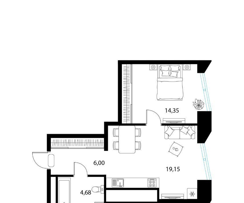 квартира г Рязань р-н Железнодорожный Манхэттен кв-л фото 1