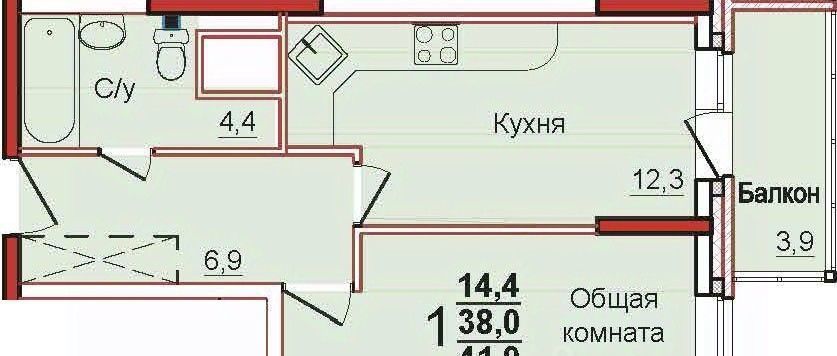 квартира р-н Ленинский с Осиновая Гора мкр Левобережный Тула фото 1