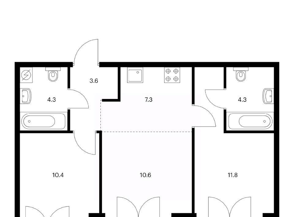 квартира г Санкт-Петербург метро Балтийская ЖК Лермонтовский 54 к 2. 2 фото 1