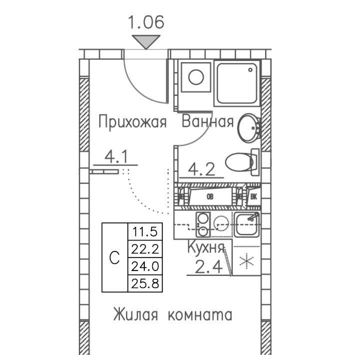 квартира г Владивосток р-н Ленинский ЖК «Гринхилс» фото 1