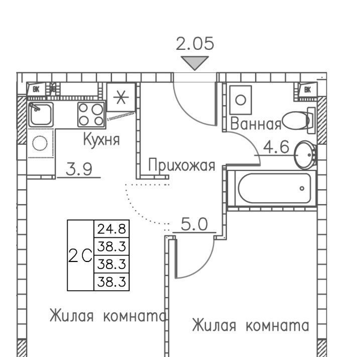 квартира г Владивосток р-н Ленинский ЖК «Гринхилс» фото 1