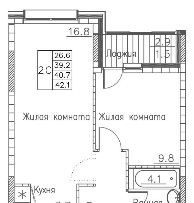 квартира г Владивосток р-н Ленинский ул Расула Гамзатова 7к/2 фото 1